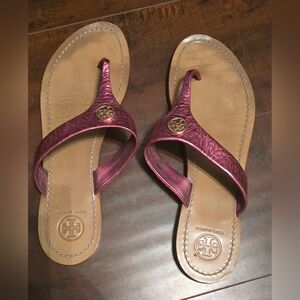 PRE OWNED Tory Burch PINK SPARKLY SIZE 10M Sandals